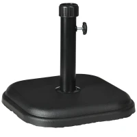 Outsunny Patio Umbrella Base, 24 lb Heavy Duty Concrete Umbrella Stand, Market Table Umbrella Base Holder for Outdoor, Black(m-2)