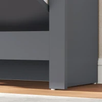 HOMCOM Shoe Storage Cabinet with 2 Flip Drawers and Adjustable Shelves for 8–12 Pairs of Shoes, Dark Grey(m-13)