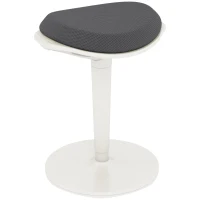 HOMCOM Standing Desk Stool, Ergonomic Wobble Chair, Adjustable Leaning Stool for Office Desks, with Rocking Motion, Grey(m-2)