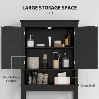 HOMCOM 3-Tier Over Toilet Storage Unit Washing Machine Cabinet Dryer Cabinet with Adjustable Shelf for Bathroom, Laundry(m-4)