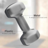 Soozier 2 x 10LBS Hexagonal Dumbbells, Set of 2 Weights with Non-Slip Grip for Home Gym Workout(m-5)