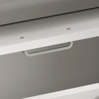 HOMCOM Shoe Cabinet, Slim Shoe Organizer Cabinet with 2 Flip Drawers, Adjustable Shelves, Drawer and Glass Top(m-9)