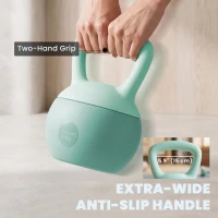 Soozier 26 lb Soft Kettlebell, Sand Filled Weight w/ Grip Handle, Kettlebell Weight for Full Body Workout, Green(m-5)