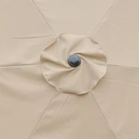 Outsunny Patio Sun Umbrella, Outdoor Parasol with 6 Ribs, Khaki(m-9)