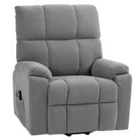 HOMCOM Lift Chair for Seniors, Microfibre Upholstered Electric Recliner Chair with Remote, Quick Assembly, Grey(m-2)