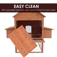 PawHut 144" Large Backyard Hen House Chicken Coop w/ Long Run(m-7)
