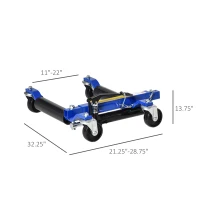 DURHAND Car Dolly Set of 2 with Foot Jack, 4 Wheel(m-3)