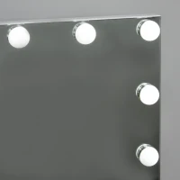 HOMCOM, Hollywood Lighted Makeup Mirror with 12 Dimmable LED Bulbs, 3 Color Lighting Modes, Touch Control Design for Cosmetic Dressing Table, White(m-7)