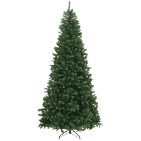 HOMCOM 9ft Artificial Christmas Trees with 2132 Branch Tips, Auto Open and Steel Base, Green(m-9)
