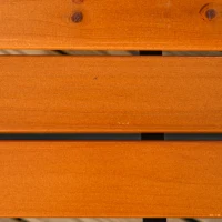 Outsunny 47 Inch Outdoor Garden Bench, Patio Loveseat with Unique Armrests, Slatted Seat Back, 528 lbs. Capacity, Teak Colour(m-6)
