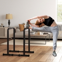 Soozier Adjustable Dip Station, Push Up Bars with 6 Width and 2 Height Levels for Home Gym Fitness Workout