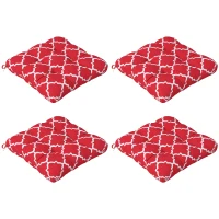 Outsunny 4-Piece Seat Cushion Pillows Replacement, Patio Chair Cushions Set with Ties for Indoor Outdoor(m-9)