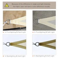 Outsunny Triangle 10' x 10' x 10' Outdoor Sun Shade Sail, Garden Cover UV Block Fabric Canopy for Patio, Deck, Cream(m-6)