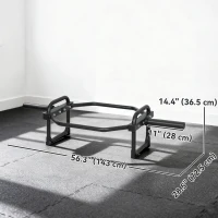 Soozier Trap Bar, Olympic Deadlifting Bar, 2" Hex Barbell Bar for Deadlifts and Shrugs, 660 lbs Capacity, Black(m-3)