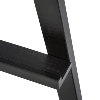 HOMCOM 55" Beech Wood Adjustable Folding Art Easel Stand that Tilts up to 90° Degrees with Sturdy Material, Black(m-9)