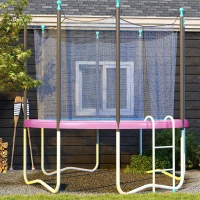 Soozier 14FT Trampoline Spring Cover, Trampoline Pad Replacement, Waterproof and Tear-Resistant, All-Weather Trampoline Accessories, No Holes for Pole, Pink(m-1)