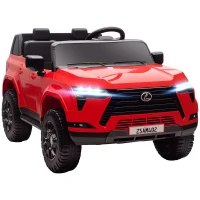Qaba 12V Ride On Car, Licensed Lexus GX550, 2-Seater Kids Electric Vehicle with Remote Control and Suspension System, Red(m-9)