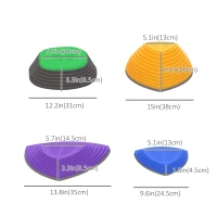 Outsunny 11 PCs Stepping Stones Kids with Non-slip Rubber, Stackable Balance Step Stones for Obstacle Course Sensory Play, Outdoor Indoor for 3-8 Years Old(m-3)