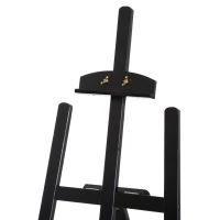 HOMCOM 55" Beech Wood Adjustable Folding Art Easel Stand that Tilts up to 90° Degrees with Sturdy Material, Black(m-8)