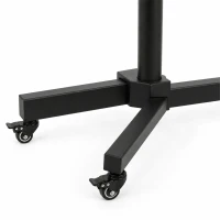 HOMCOM Rolling TV Stand for 32-75 Inch Screens, Mobile TV Stand with Tilt, Height Adjustable, Locking Wheels, Black(m-12)