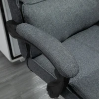 Vinsetto Office Recliner Chair Executive High Back Office Chair with Footrest, Grey(m-9)