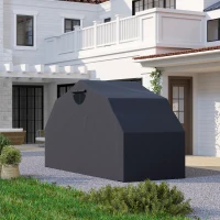Outsunny Motorcycle Shelter, Waterproof Motorcycle Cover Tent with 2 Mesh Windows, UV Protected & Dustproof Bike Storage Shed(m-8)