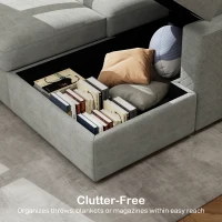 HOMCOM Pull Out Sofa Bed, Sleeper Sofa Couch with Hidden Storage, Chaise Lounge, Velvet Upholstery, U-Shaped Futon Couch(m-6)