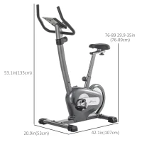 Soozier Exercise Bike with 10-Level Adjustable Magnetic Resistance, Indoor Cycling Bike Home Cardio Workout Trainer, 16lbs Flywheel, LCD Display, and Adjustable Seat, Grey(m-3)