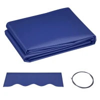 Outsunny Retractable Awning Fabric Replacement for 11' x 10' Outdoor Sunshade Canopy Awning, UV Protection Cover, Navy Blue(m-9)