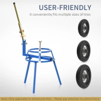 DURHAND Motorcycle Tire Changing Stand Durable Steel Machine with Adjustable Bead Popper and Leverage Handle for 16" - 24" Multi Size(m-6)