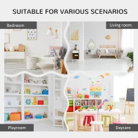 HOMCOM Kids Bookcase Toy Chest Kids Cabinet Storage Organizer Children Display Shelf for Toys Clothes Books Bedroom, Brown(m-6)