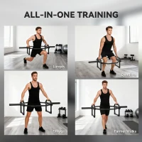 Soozier Trap Bar, Olympic Deadlifting Bar, 2" Hex Barbell Bar for Deadlifts and Shrugs, 660 lbs Capacity, Black(m-7)