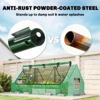 Outsunny Portable Mini Greenhouse with Mesh Windows for Indoor and Outdoor, 94.5" x 35.4" x 35.4", Green(m-7)