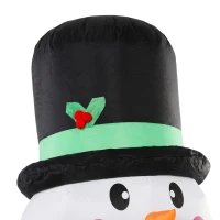 Outsunny Christmas Blow Up Outdoor Decorations, 8FT Christmas Inflatables Snowman with Colorful LED Light for Indoor(m-11)