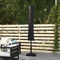 Outsunny Parasol Cover, Patio Cantilever Cover, Banana Umbrella Cover with Zipper, Black(m-8)