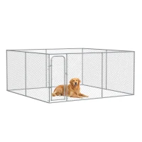 PawHut 172.2 Sq. Ft. Dog Playpen Outdoor with Galvanized Steel Frame, for Small and Medium Dogs, 13' L x 13' W x 5.9' H(m-9)