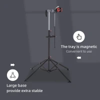 HOMCOM Bike Repair Work Stand Adjustable Telescopic Arm 70.75" Rack Tool Tray Cycle(m-5)