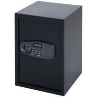 HOMCOM 2.2cf Electronic Wall Safe Box Digital Lock Safety Cash Jewelry Security Home Office Hotel(m-12)