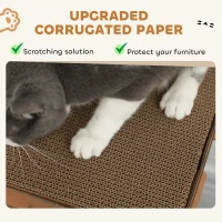 PawHut Multi-Level Cardboard Cat House, Corrugated Cardboard Play Condo with Scratching Pads for Indoor Kittens(m-5)