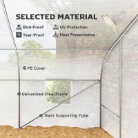 Outsunny 20x10x7ft Walk-in Steeple Greenhouse Outdoor Backyard Plant Seed Growth Tunnel Shed Warm House with 2 Anchor Way White(m-4)
