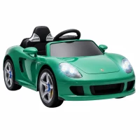 Qaba 12V Kids Ride On Car, Licensed Porsche Carrera GT with Remote, Rear Suspension, Smooth Start for Ages 3-6, Green(m-11)