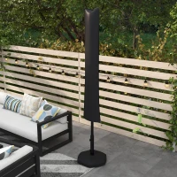 Outsunny Parasol Cover, Patio Cantilever Cover, Banana Umbrella Cover with Zipper, Black(m-6)