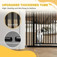 PawHut 59" Extra Tall Cat Gate, 30"-41" Pet Gate with 2.8" and 5.5" Extensions, for Doorway, Hallway, Stairway, Black(m-5)
