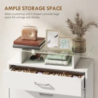 HOMCOM Shoe Cabinet, Slim Shoe Organizer Cabinet with 2 Flip Drawers, Adjustable Shelves, Drawer and Glass Top(m-4)