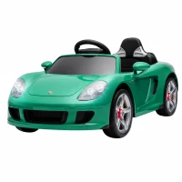 Qaba 12V Kids Ride On Car, Licensed Porsche Carrera GT with Remote, Rear Suspension, Smooth Start for Ages 3-6, Green(m-1)