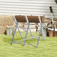 DURHAND Portable Sawhorse Heavy Duty Cutting Stand Steel Adjustable Work Support, Foldable Sawhorse Stand 220 lbs Weight Capacity(m-1)