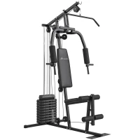 Soozier Home Gym Equipment, Multifunction Workout Machine with 99lbs Weight Stack for Back, Chest, Arm, Legs, and Full Body Workout(m-11)