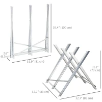 DURHAND Portable Sawhorse Heavy Duty Cutting Stand Steel Adjustable Work Support, Foldable Sawhorse Stand 220 lbs Weight Capacity(m-3)