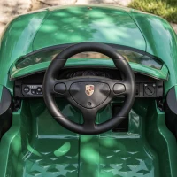 Qaba 12V Kids Ride On Car, Licensed Porsche Carrera GT with Remote, Rear Suspension, Smooth Start for Ages 3-6, Green(m-9)