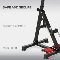 Soozier Pedal Exerciser, Hand Arm Knee and Leg Exercise Machine, Height-adjustable, with LCD Display and Foot Massage Roller(m-7)